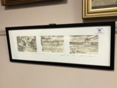 Roy Francis Kirton : Views of the North East Coast, pencil sketches of Warkworth,