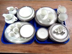 Approximately 51 pieces of Royal Doulton Sarabande porcelain dinner ware