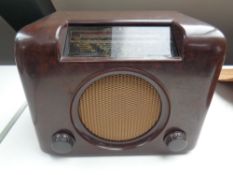 An early twentieth century Bush Bakelite cased valve radio