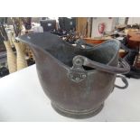A Victorian copper coal bucket