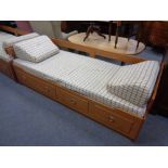 A continental teak day bed stamped Koge Mobel Snedkeri,