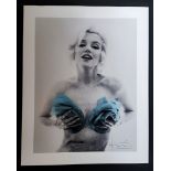 Photographer Bert Stern signed photo of Marilyn Monroe 'Classic blue roses' from the 1962 last