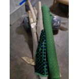 Six rolls of upholster's fabric