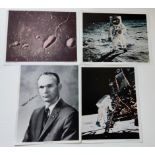 Original NASA photos including a Michael Collins autopen signed photo, photos of Buzz Aldrin,