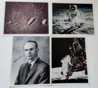 Original NASA photos including a Michael Collins autopen signed photo, photos of Buzz Aldrin,