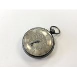 A silver fusee pocket watch with silver dial CONDITION REPORT: In going order.