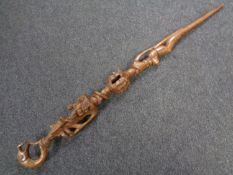 A carved African stick.