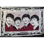 Beatles vintage soft linen tea towel.