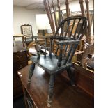 A 19th century child's Windsor armchair.