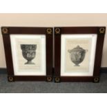 Italian School : A pair of contemporary monochrome reproduction prints both depicting classical