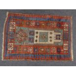 A Caucasian prayer rug 124cm by 85cm