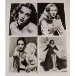 Vintage press photos of Dorothy Lamour, Hedy Lamar, Veronica Lake and Jane Russell.