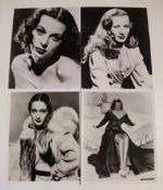 Vintage press photos of Dorothy Lamour, Hedy Lamar, Veronica Lake and Jane Russell.