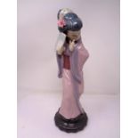 A Lladro figure - Shy geisha.