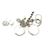 A quantity of jewellery including silver dress rings,
