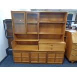 A 20th century Nathan teak wall unit