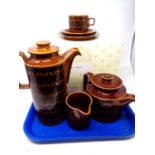 A twenty-one piece Hornsea pottery tea service together with four further Hornsea pottery kitchen