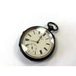 A silver fusee pocket watch by J G Graves,