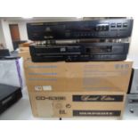 A Marantz CD-63SE CD player with remote together with a Marantz CD-75 monitoring CD player with
