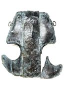 An ancient Roman bronze chanfron (horse head armour), circa 1st-3rd century AD,