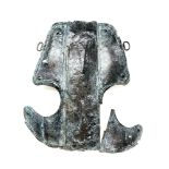 An ancient Roman bronze chanfron (horse head armour), circa 1st-3rd century AD,