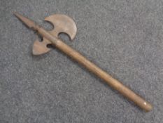 A Medieval style axe (length 64cm).