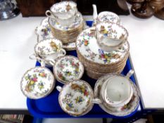 An Aynsley Floral Pagoda patterned 43 piece tea service.