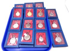 An assortment of 16 contemporary pocket watches (boxed).