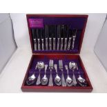 A canteen of Arthur Price International stainless steel cutlery.