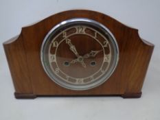 A walnut cased Smiths Enfield 8 day mantel clock.