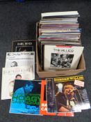 Two boxes containing vinyl LPs including Blues, Jazz, James Last etc.