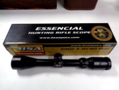 A BSA Essencial hunting rifle scope (boxed).