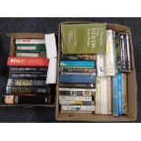 Two boxes of books relating to Ornithology, Hitler and Germany.