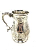 A Victorian silver pot belly tankard / mug, Henry William Curry, London 1876, 423.3g, height 14 cm.