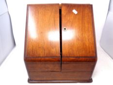 A Victorian mahogany correspondence cabinet.