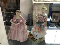 Two Royal Doulton figures, A Hostess of Williamsburg HN2209 and Country Love HN2418 edition No.