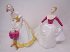 Two Royal Doulton figures, Happy Birthday HN3095 and Lisa HN3265.