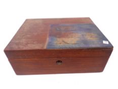 An antique travelling writing box.