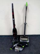 A Hoover cordless upright vacuum,