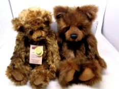 Two limited edition Charlie bears, Anniversary Daniel and Anniversary Jack.
