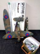 Two Parkzone remote control Spitfires with original box together with a further box containing