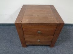 A Next Furniture lamp table fitted with two drawers