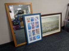 A print Newcastle Upon Tyne in the reign of Queen Victoria, framed,