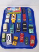 A tray of vintage and later Corgi die cast vehicles