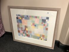 A Continental colour print depicting coloured blocks,