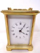 A Bayard French brass-cased 8 day carriage clock.