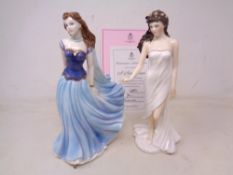 Two Royal Worcester figures, A New Dawn no. 412 of 4950 and Sarah no. 52 of 950.