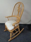 A farmhouse rocking chair.
