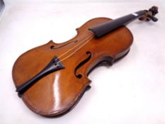 A 19th century violin, two-piece 13.