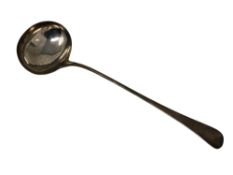 A George III silver soup ladle, London 1791 length 34cm CONDITION REPORT: 151.7g.